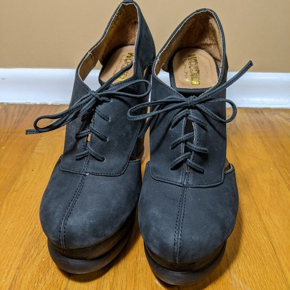 Jeffrey Campbell shankless Benched Woodies High heel size 7 - Picture 3 of 16